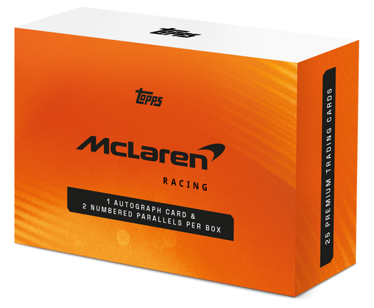 2025 Topps McLaren Racing Trading Card Hobby Box - 1 auto & 2 numbered/box