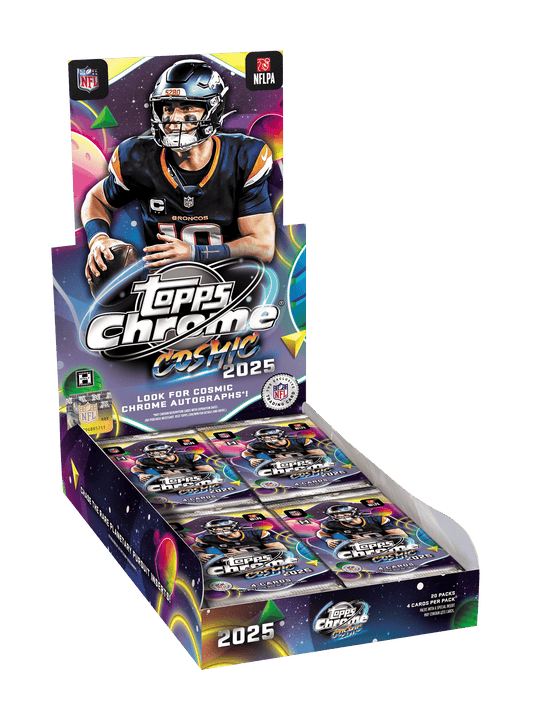 2025 Topps Chrome Cosmic Football Trading Cards Factory Sealed Hobby Box