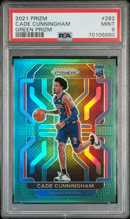 Cade Cunningham Detroit Pistons 2021-22 Panini Prizm Rookie Card #282 PSA 9 Mint