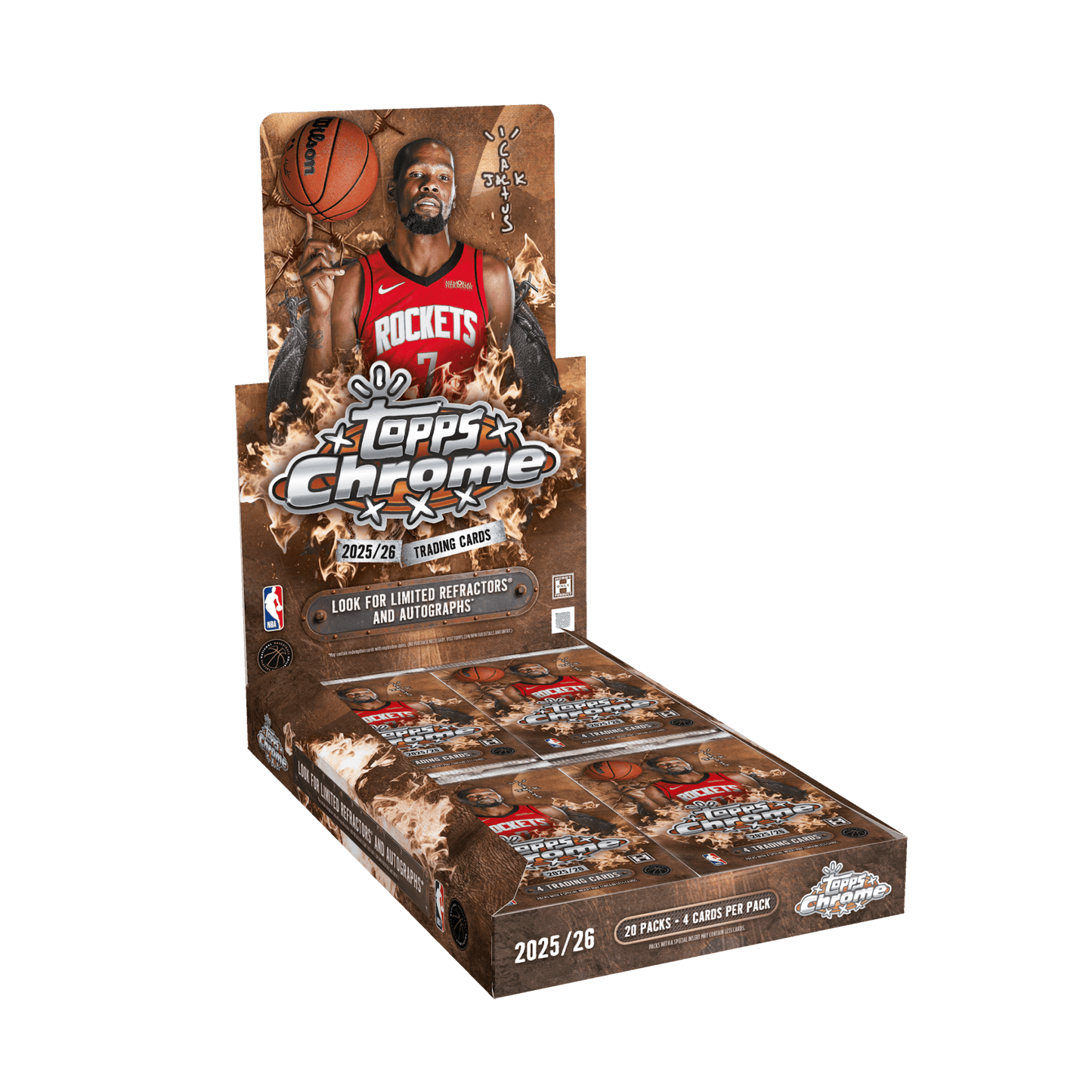 2025-26 Topps Chrome Cactus Jack Basketball Trading Cards Sealed Hobby Box