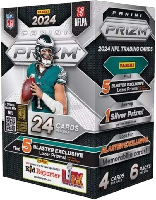 2024 Panini Prizm Football Trading Card Blaster Box - 5 Exclusive Lazer Prizms