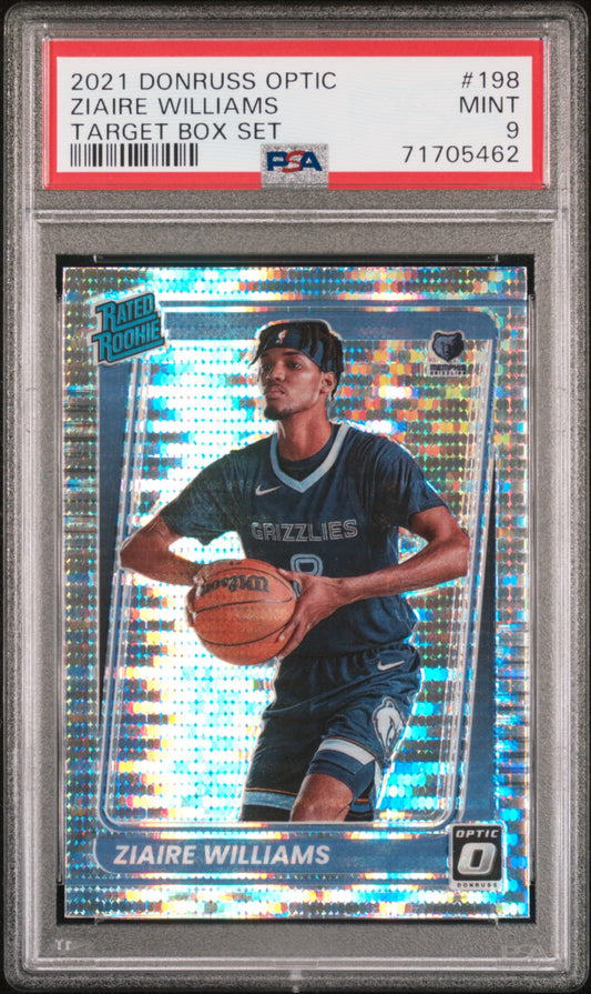 Ziaire Williams 2021 Donruss Optic Pulsar Prizm Rookie Card #198 PSA 9 Mint