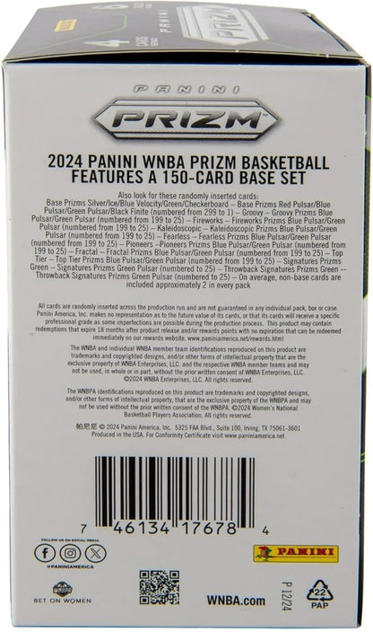 2024 WNBA Panini Prizm Trading Card Blaster Box - 6 Exclusive Ice Prizms