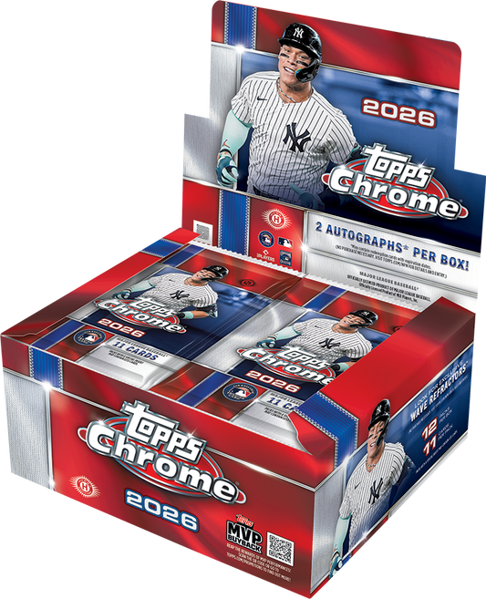 2026 Topps Chrome Baseball Trading Cards Factory Sealed Jumbo Hobby Box