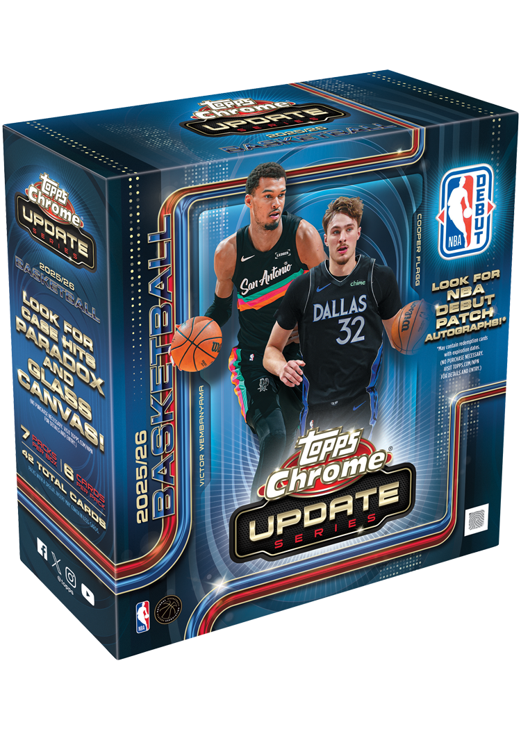 2025-26 Topps Chrome Update Series Basketball Trading Cards Sealed Mega Box