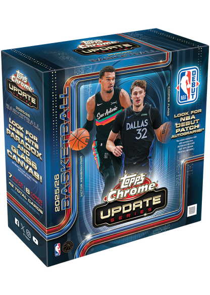 2025-26 Topps Chrome Update Series Basketball Trading Cards Sealed Mega Box