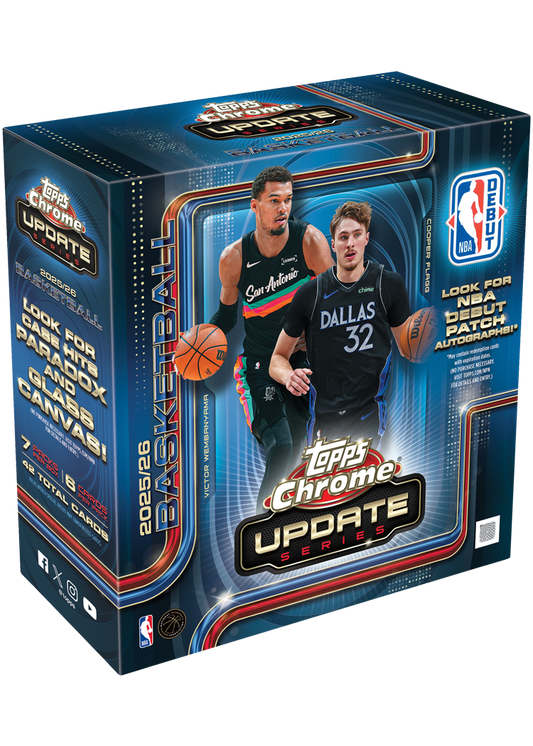 2025-26 Topps Chrome Update Series Basketball Trading Cards Sealed Mega Box