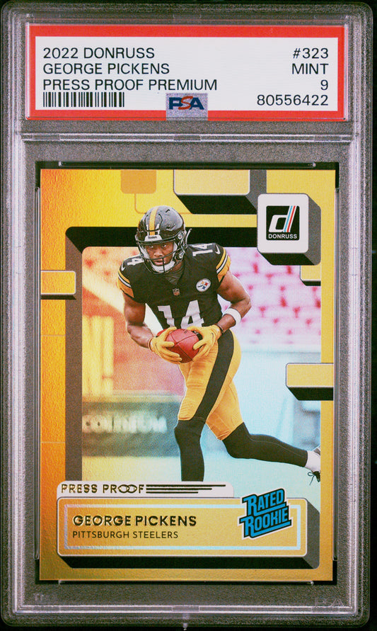 George Pickens 2022 Donruss Press Proof Premium Rookie Card #323 PSA 9 Mint