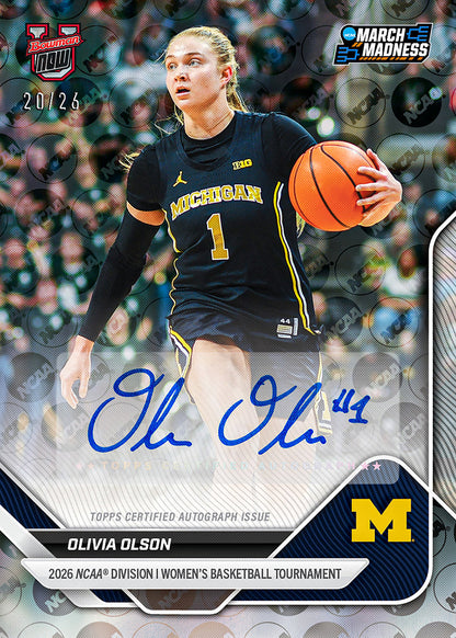 2025-26 Bowman U Now Basketball March Madness Hobby Box - 3 autographs/box