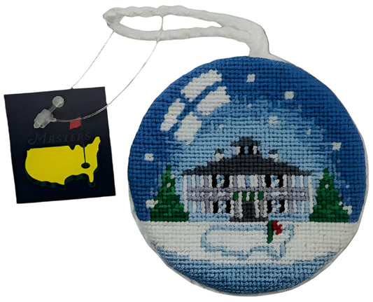 Masters Snow Globe Smathers & Branson Needlepoint Christmas Holiday Ornament
