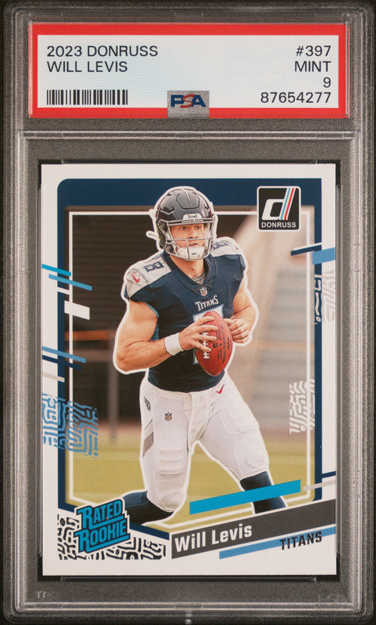 Will Levis Titans 2023 Panini Donruss Rated Rookie Card #397 PSA 9 Mint