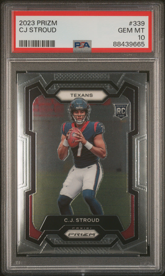 CJ Stroud Houston Texans 2023 Panini Prizm Rookie Card #339 PSA 10 Gem Mint