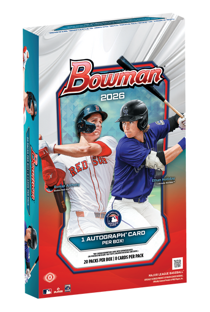 2026 Bowman Baseball Factory Sealed Trading Cards Hobby Box (1 autograph/box)