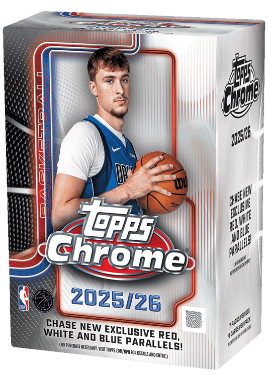 2025-26 Topps Chrome Basketball Trading Cards Blaster Value Box