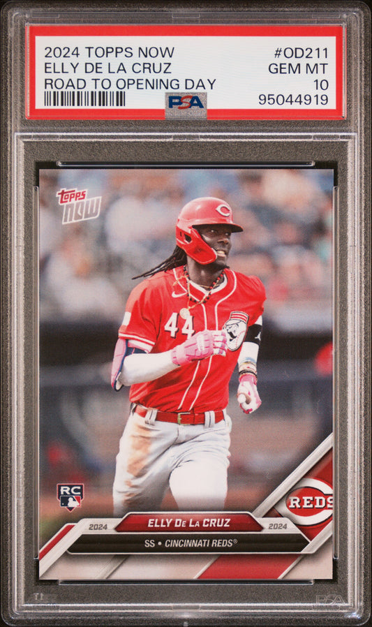 Elly De La Cruz Reds 2024 Topps Now Road to Opening Day Rookie Card PSA 10