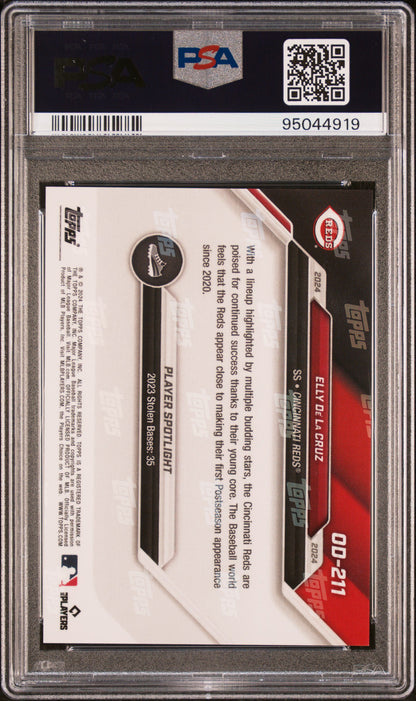 Elly De La Cruz Reds 2024 Topps Now Road to Opening Day Rookie Card PSA 10