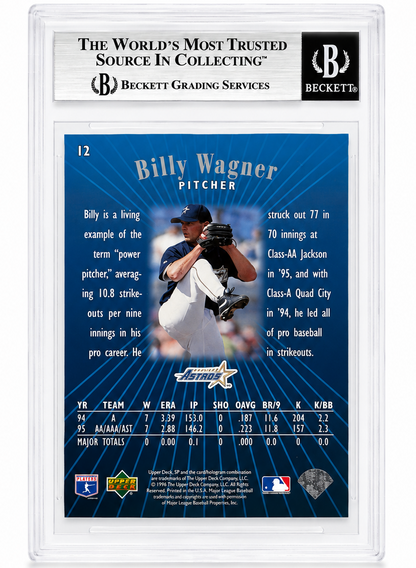 Billy Wagner Houston Astros Signed 1996 UD SP Card Beckett Authentic BAS