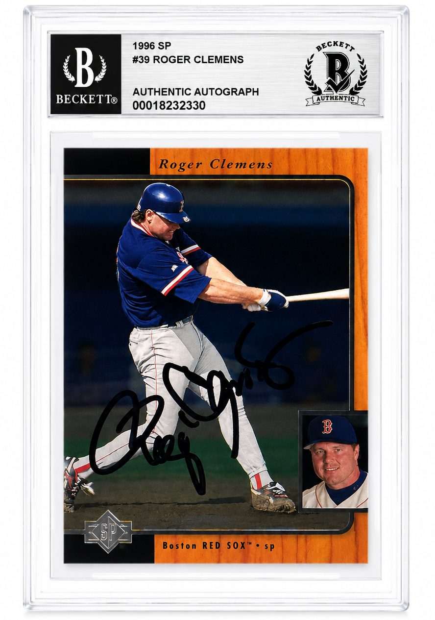 Roger Clemens Signed Boston Red Sox 1996 UD SP Card Beckett Authentic BAS