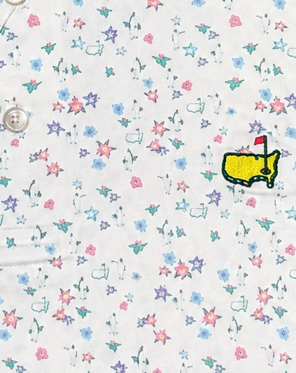 Masters Peter Millar Caddie Floral Performance Golf Polo Shirt - Size Medium