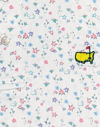 Masters Peter Millar Caddie Floral Performance Golf Polo Shirt - Size Medium