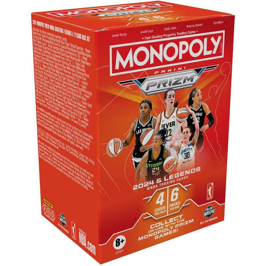 2024 WNBA Panini Prizm Basketball Monopoly Trading Cards Blaster Box