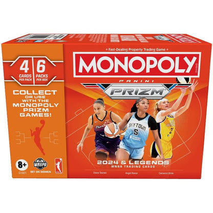 2024 WNBA Panini Prizm Basketball Monopoly Trading Cards Blaster Box