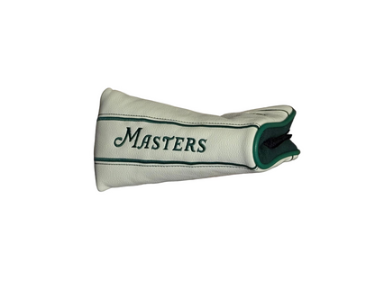 Official Masters Golf Embroidered White Leather Blade Putter Headcover