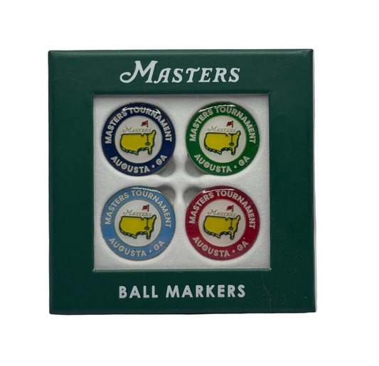 Official Masters Tournament 4-Piece Color Logo Metal Ball Marker Set