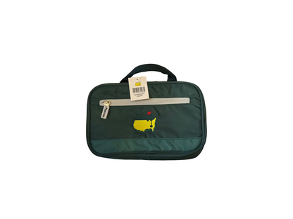 Masters Golf Embroidered Logo Green Nylon Travel Toiletry Dopp Kit Bag Tote