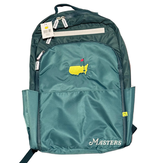 Masters Golf Tournament Embroidered Logo Green Nylon Backpack Bookbag