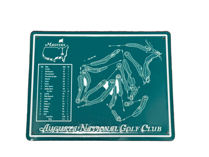 Masters Tournament Augusta National Golf Club Course Layout Map 11x14 Metal Sign