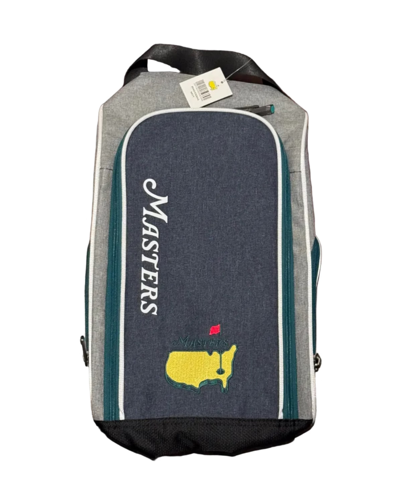 Official Masters Embroidered Logo Navy Multi-Pocket Golf Shoe Bag