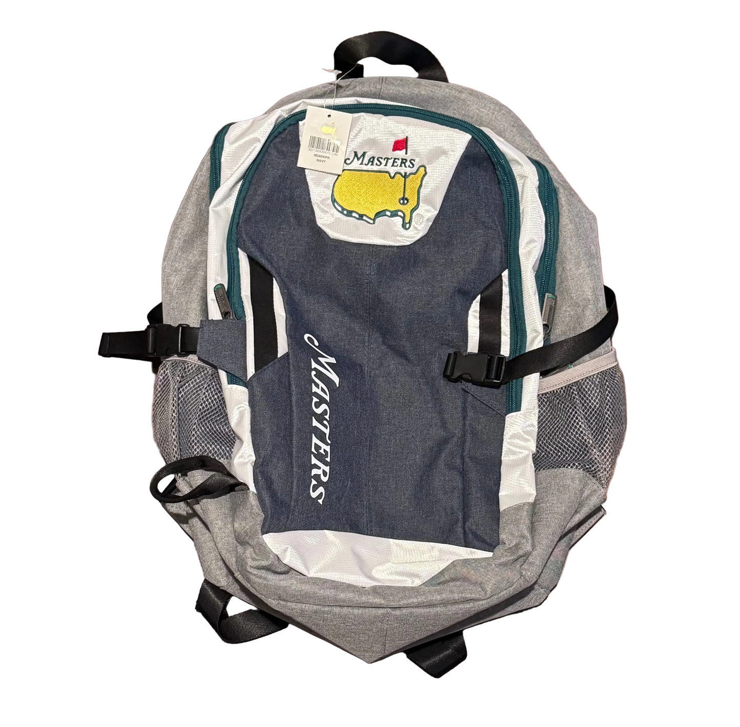 Masters Golf Tournament Embroidered Logo Navy & Gray Backpack Bookbag