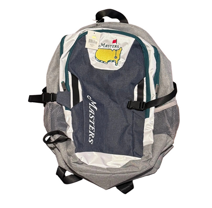 Masters Golf Tournament Embroidered Logo Navy & Gray Backpack Bookbag