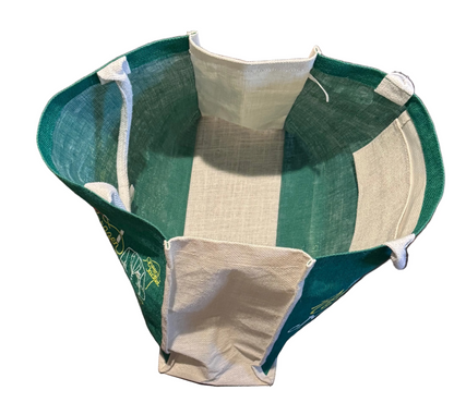 Masters Golf Tournament Amen Corner Green Large Jute Tote Burlap Beach Bag