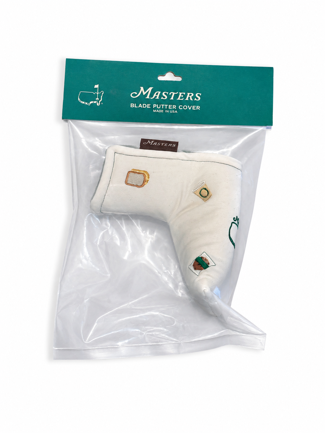 Masters Concessions Embroidered Seamus Golf Canvas Putter Blade Headcover