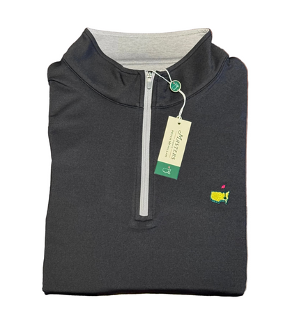 Masters Peter Millar Performance Black 1/4 Zip Longsleeve Pullover - Size XL