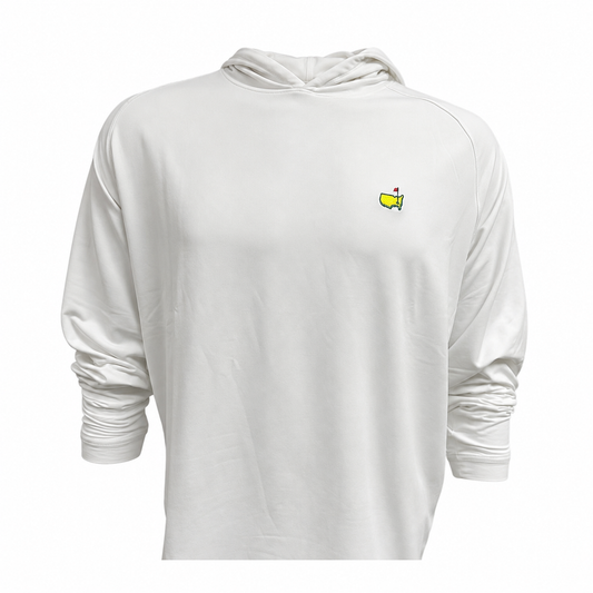 Peter Millar Masters Golf White Sport Performance Pullover Hoodie - Size XL ANGC