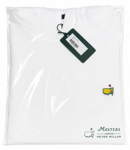 Peter Millar Masters Golf White Sport Performance Pullover Hoodie - Size XL ANGC