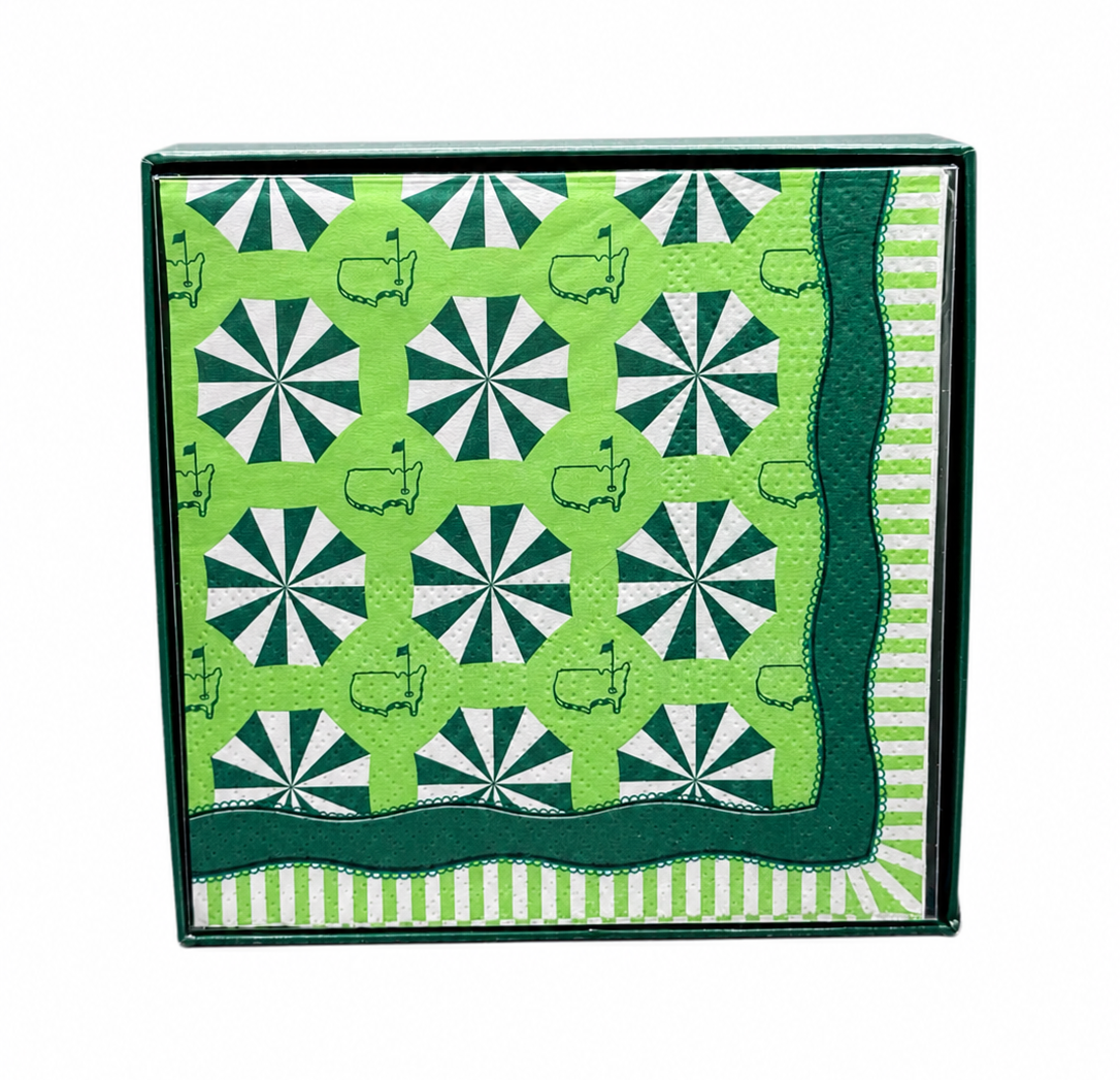 Official Masters Tournament Umbrella Design Cocktail Napkins - 40 Count