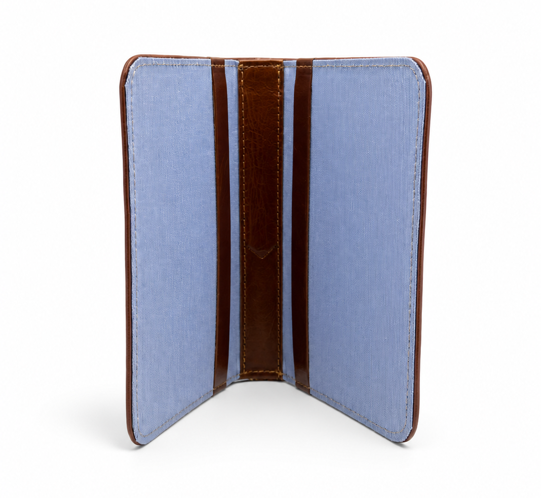 Masters Smathers & Branson Hand-Stitched Needlepoint Leather Scorecard Holder