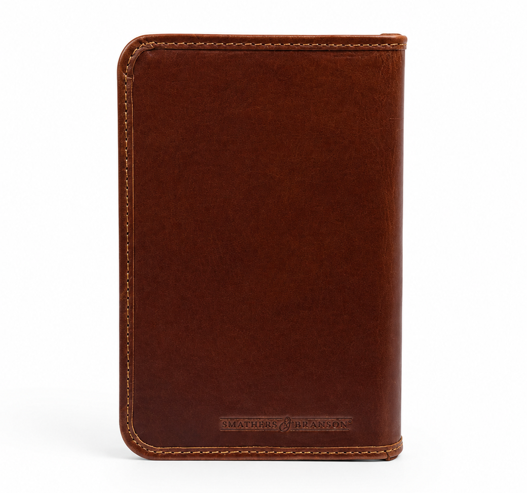 Masters Smathers & Branson Hand-Stitched Needlepoint Leather Scorecard Holder