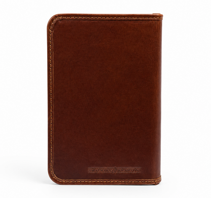 Masters Smathers & Branson Hand-Stitched Needlepoint Leather Scorecard Holder