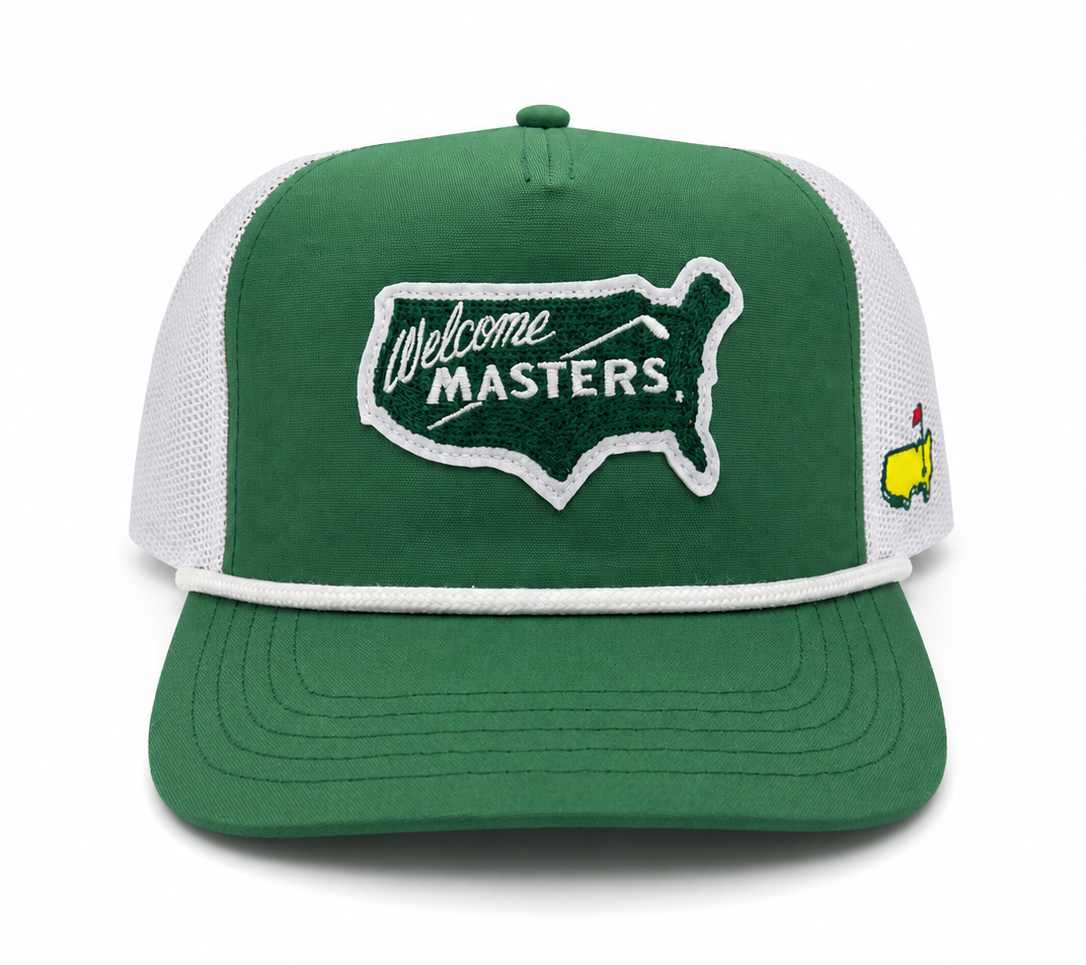 2026 Welcome Masters Green Adjustable Snapback Rope Trucker Hat - New W/Tags