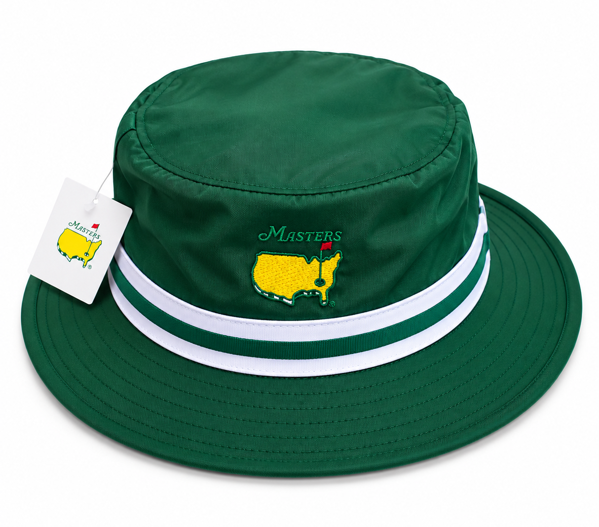 Officially Licensed Masters Green Bucket Embroidered Logo Golf Hat - Size Large
