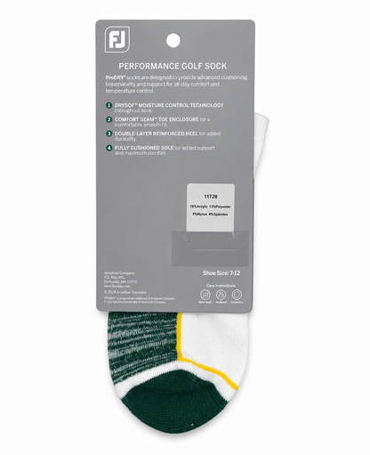 Masters Embroidered Logo Footjoy ProDry Drysof Performance Ankle Golf Socks