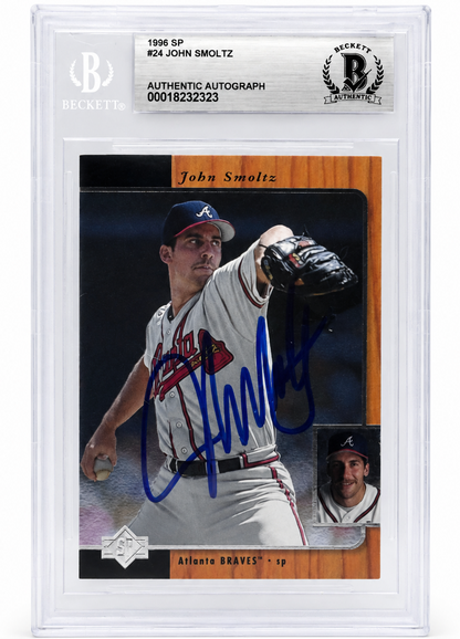 John Smoltz Signed Atlanta Braves 1996 UD SP Card Beckett Authentic BAS