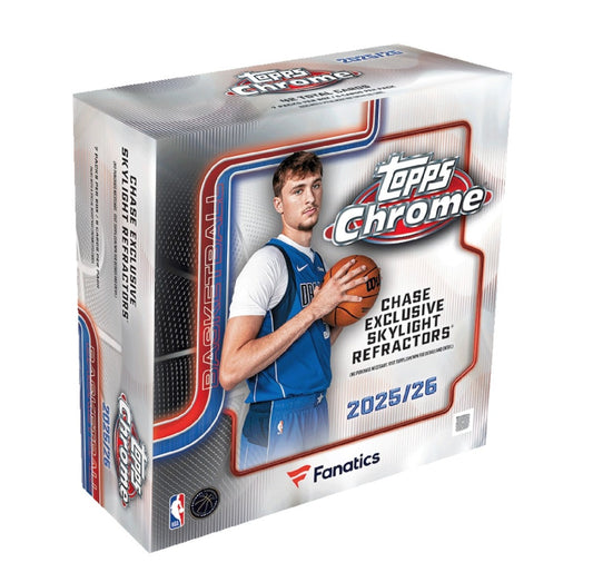 2025-26 Topps Chrome Basketball Trading Cards Fanatics Mega Box - Skylight