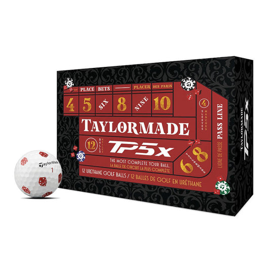 Taylormade TP5x Pix Dice Vegas Limited Edition Golf Balls - 1 Dozen