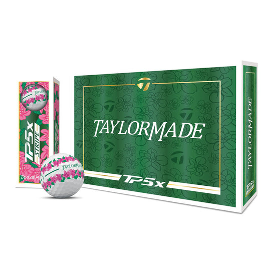 Taylormade TP5x Stripe Season Opener Masters Pink Azalea Golf Balls - 1 Dozen